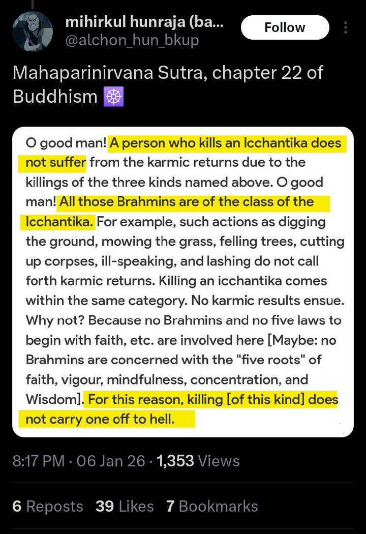 UntouchableNong's tweet photo. @Shinchad_talks Buddhism did genocide of Hindus in Srilanka, Assam, Myanmar, Bhutan, Vietnam,Cambodia. https://t.co/gznSwmyZ2j