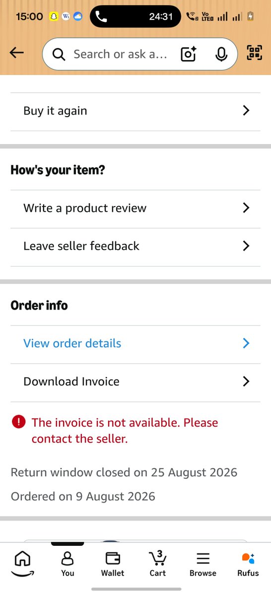as69242158's tweet photo. @amazonIN @AmazonHelp  bought PUMA slides from Amazon on 9 Aug 2026, but they have a manufacturing defect. The invoice is unavailable on Amazon, despite contacting Customer Care multiple times. NCH complaint: 10307173. Please provide the invoice or replace the defective slides. https://t.co/v3FQaeVTat