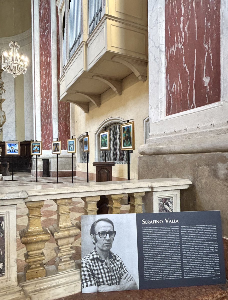 GPuntelli's tweet photo. Il significato dell’attesa raccontato dai colori e dalla ricerca di Serafino Valla. Oggi, a Modena, nella chiesa di San Domenico, l’inaugurazione della personale del maestro, a mia cura, in collaborazione con la figlia e curatrice Giuseppina Valla, dal titolo, appunto, L’Attesa: opere nelle quali Serafino Valla ha raccontato la linea dell’infinito calandola nella storia. L’esposizione, estremamente apprezzata, inserita in uno spazio particolare della stupenda chiesa, sarà divulgata e accompagnata anche da eventi musicali durante il mese di ottobre: per la mia presentazione di un’opera clicca qui https://t.co/Zs8lVspq7g