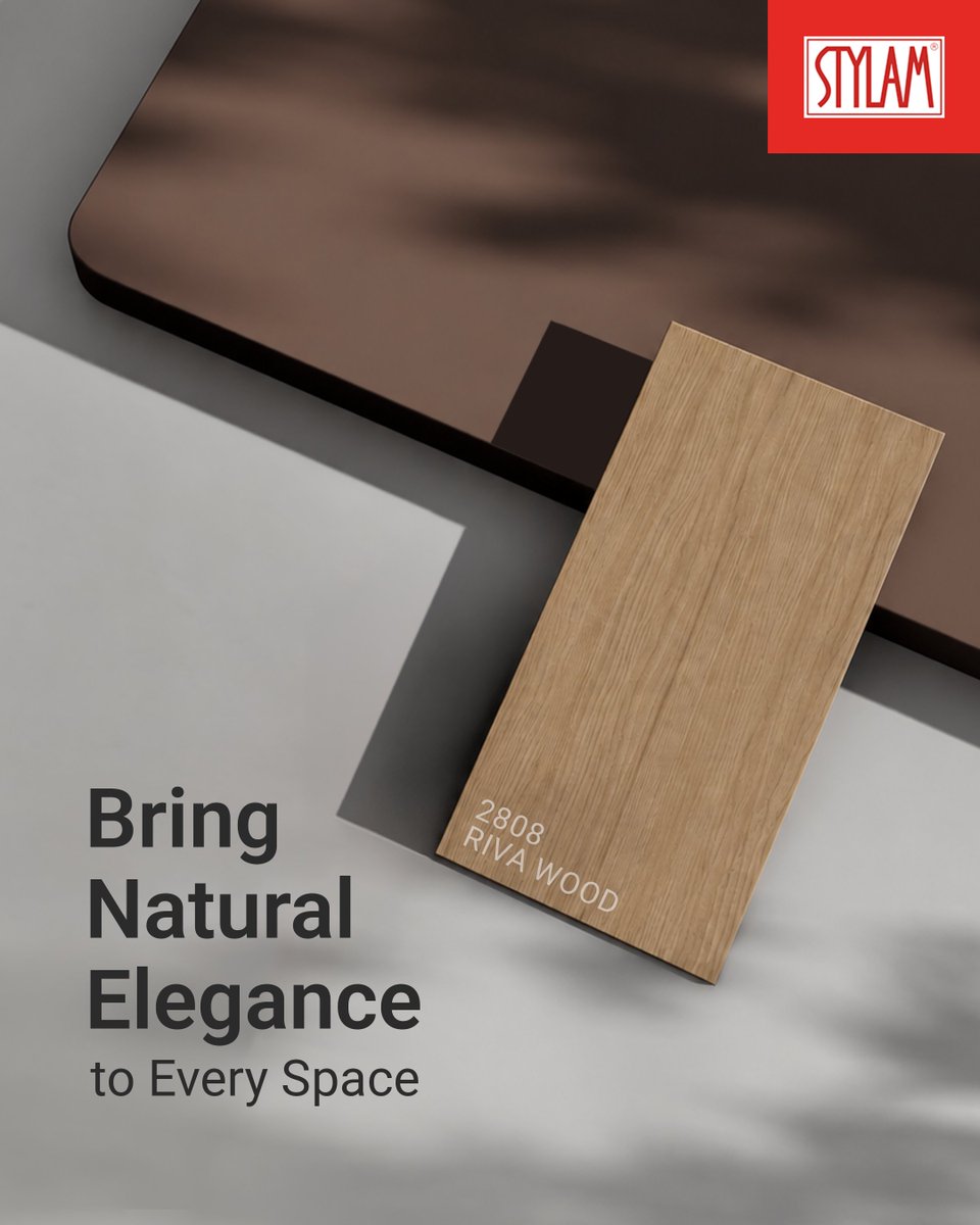 StylamLaminate's tweet photo. BRING NATURAL ELEGANCE TO EVERY SPACE.

Discover 2808 | RIVA WOOD by STYLAM® — a wood-inspired surface that brings warmth, character, and timeless appeal to contemporary spaces.
#Stylam #RivaWood #SurfaceDesign #InteriorDesign https://t.co/bRep33Pqj0