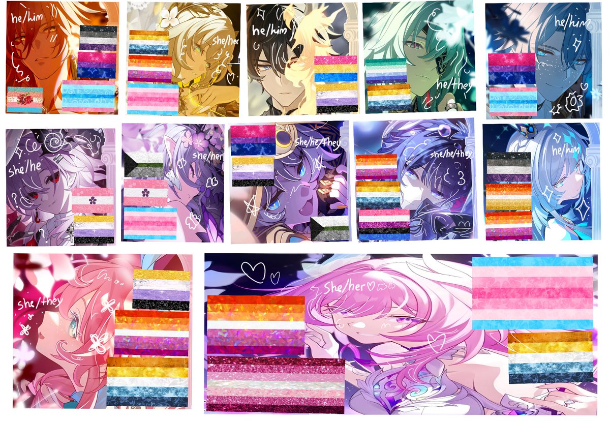 ilovehyvgames's tweet photo. chrysos heir hcs i lowkey forgot hyacine existed and didn't notice i forgot her until i was nearly finished with ts so ignore that pls. didn't add tribbie/trinnon/trianne because i don't want to discuss the sexuality of children/completely child-like looking characters https://t.co/5cUSUQRtGX
