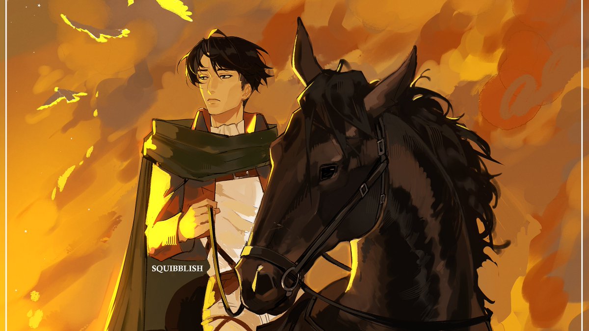 squibbl3y's tweet photo. I've been informed that watching aot for the first time with very few spoilers is a great privilege 

and I made myself a poster :D
#進撃の巨人 #attackontitan #LeviAckerman https://t.co/k4SSmupWCU