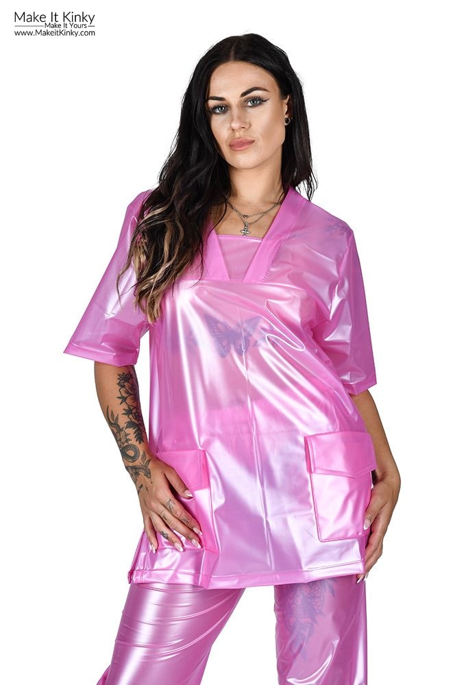 MakeitKinkyUS's tweet photo. 💗PINK PINK PINK💓PIP4 - Pink Pearlised PVC 0.150µ in its thin buttery softness🎀Order any of your Custom made garments in our new color.💗https://t.co/z62Ke3JBbv💓 #pinkpvc #pinkpvcdress #pvcfashion #pvc #fetishwear https://t.co/vxseBMSQwb