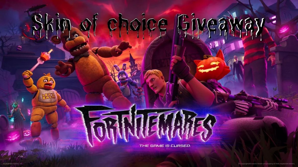 Philippdome's tweet photo. 🎁Fortnitemares skin of choice🎁

🏆1 Winner can choose a Skin of choice up to 1.5k Vbucks🏆

To enter:
- ♻️
- Follow @Philippdome &amp; @babyroyalszn  with🔔on
- Tag your friends if you want🫂

Drawing winner in 48 Hours!
Good luck🍀 https://t.co/nDDjohRrv7