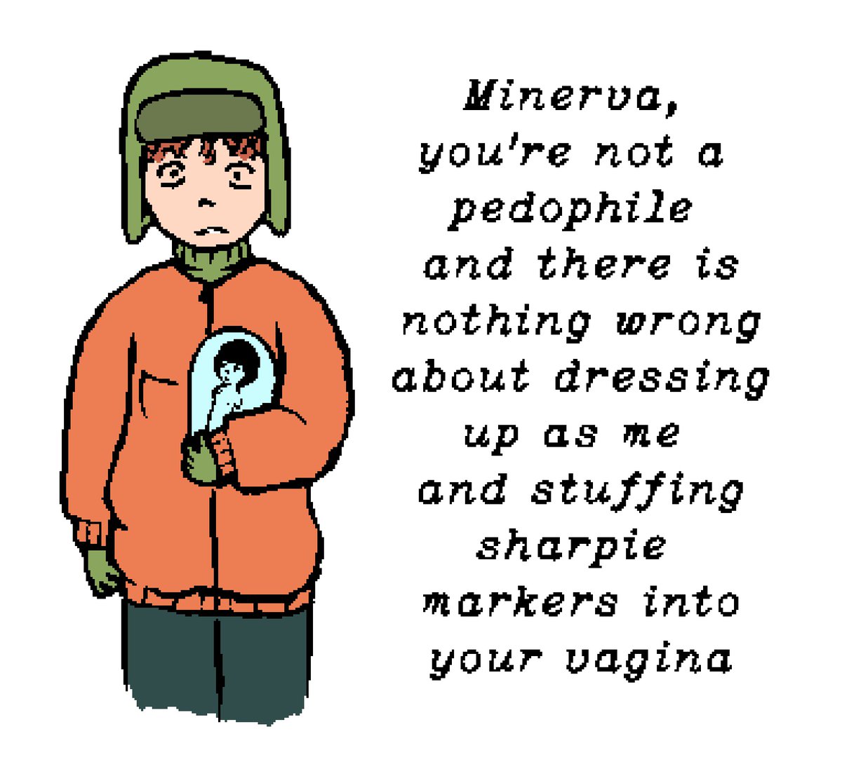 minervawsxn's tweet photo. Kyle Broflovski from South Park is my very best friend https://t.co/ydzStYjRdf