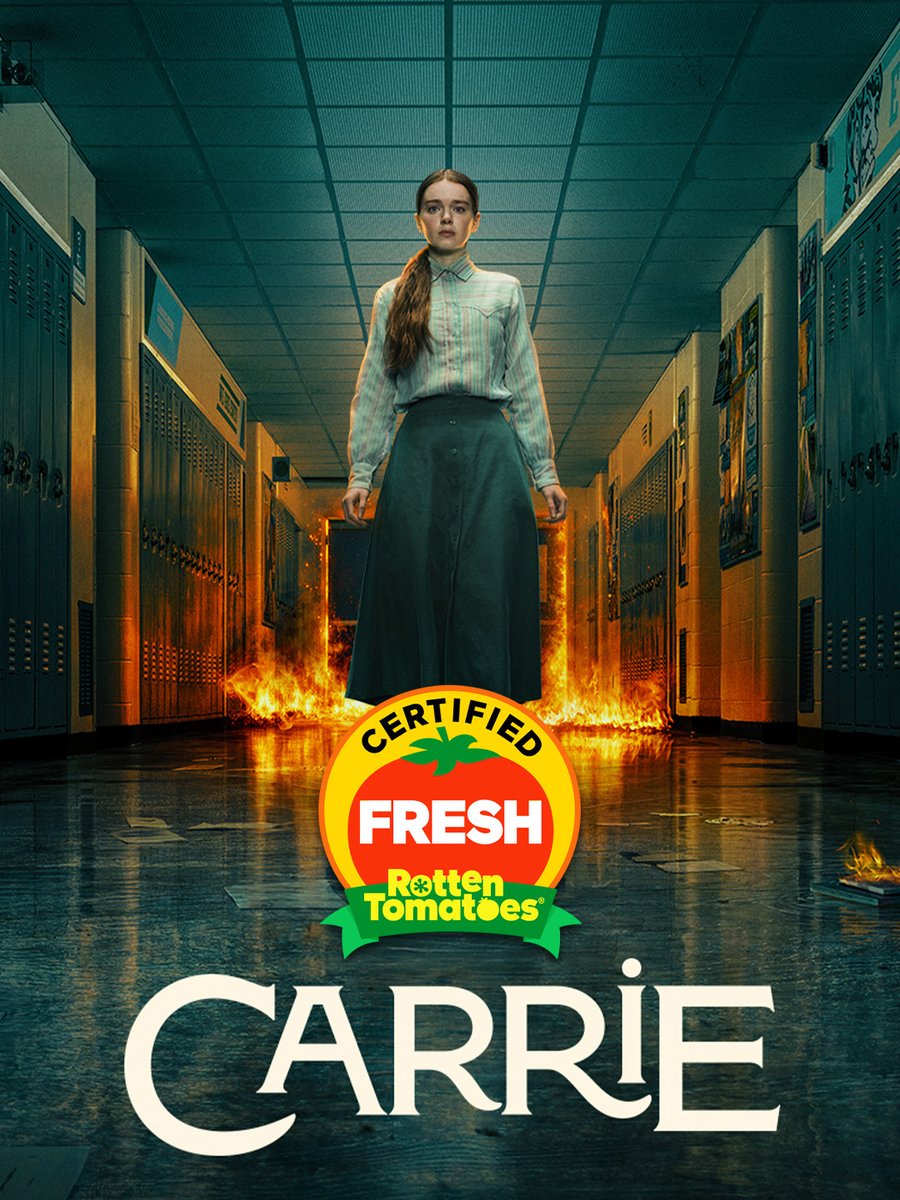 RottenTomatoes's tweet photo. #Carrie is Certified Fresh is 83% on the Tomatometer, with 46 reviews: https://t.co/1YfMYYmyFD https://t.co/E9DugfqJ7n