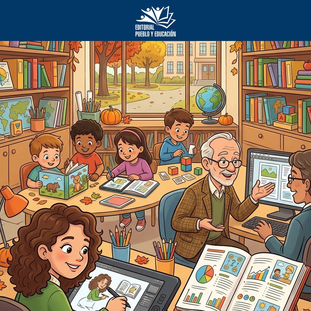 PuebloEditorial's tweet photo. ¡Inicia el mes de octubre con la mejor calidad educativa! En la Editorial Pueblo y Educación ofrecemos servicios especializados de edición y diseño de textos y materiales didácticos adaptados a cada nivel. Descubre más en https://t.co/m5M9i9Soer. 📚✨ #PuebloYEducación https://t.co/ByuMyseOkd