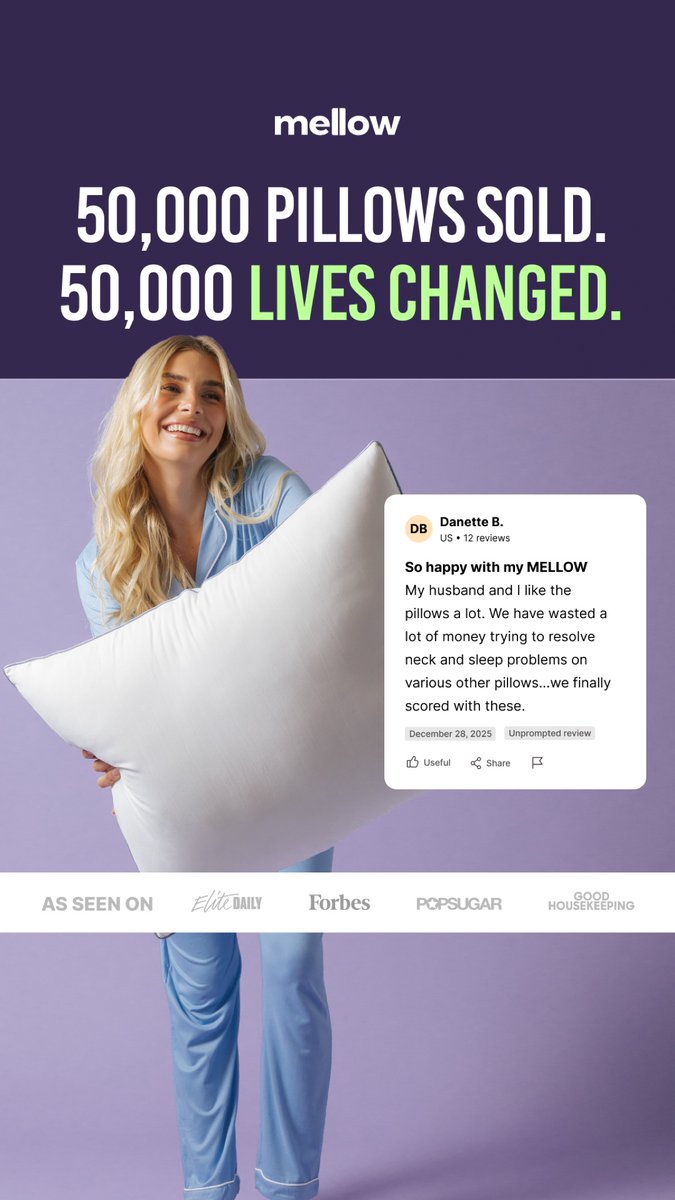 gethookdai's tweet photo. same pillow, same copy, two pages, both 36 days.

when a line survives on two placements, it's a control. duplicate the winner before you touch the copy. MOF. https://t.co/74QFDtYyPr