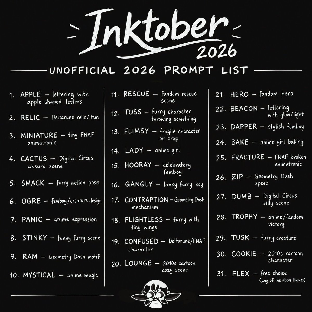 rustyyappypuppy's tweet photo. Inktober day 1, a Apple lettering https://t.co/A0O1vWONC8
