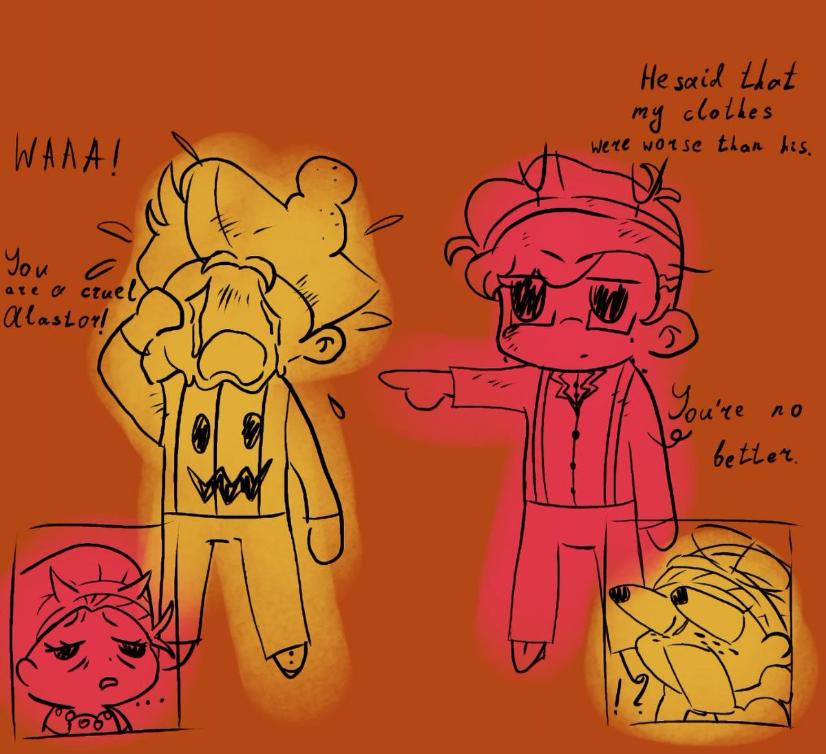 Kicyne_'s tweet photo. Happy spooky month! 👻 
#HazbinHotel #HazbinHotelAlastor #HazbinHotelSera #seralastor #Lucilith https://t.co/hEvcRoLZl3
