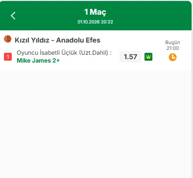 rdbsk78's tweet photo. Kızıl Yıldız - Anadolu Efes maçında Mike James faktörü! 🔥

Mike James 2+ Üçlük (1.57) bence günün en sağlam tercihlerinden biri. Bu adamın eli boş dönmez, en az 2 üçlük bekliyorum! 🏀🎯

Sizce Mike James kaç üçlük atar? 👇
#KızılYıldız #AnadoluEfes #MikeJames https://t.co/DRwL2YHU8k