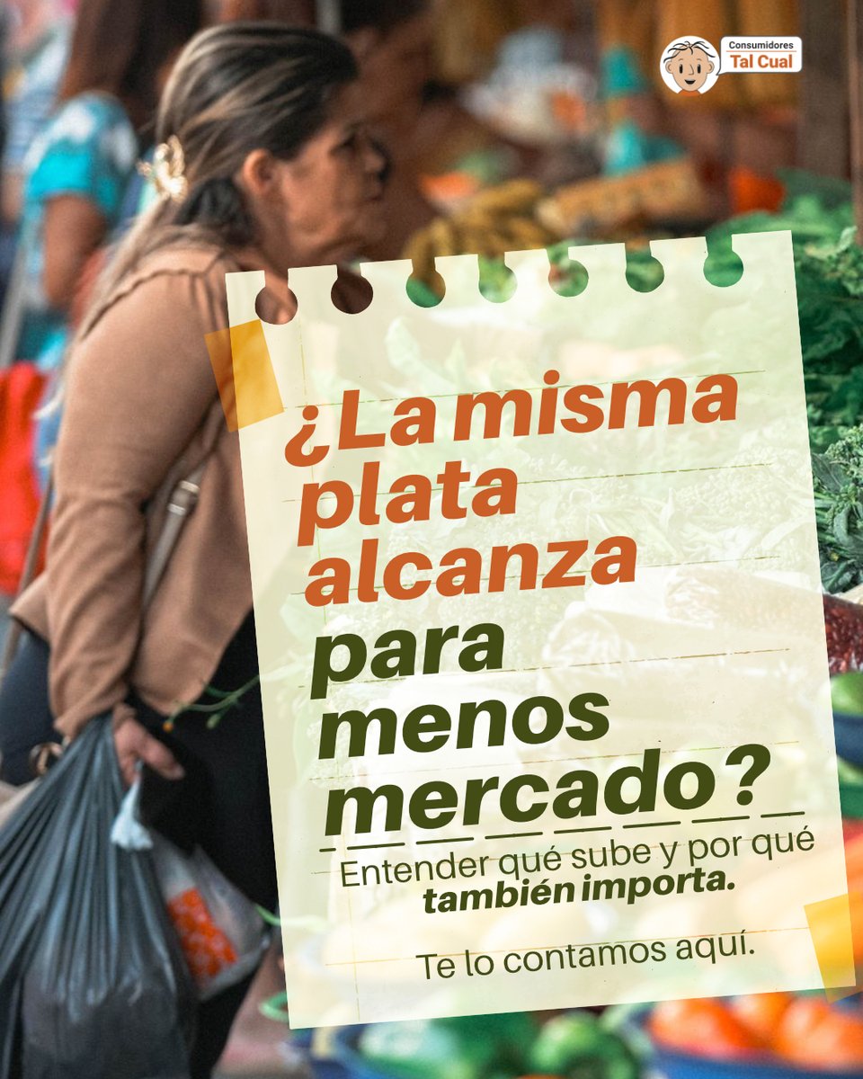 LigaConTalCual's tweet photo. 🛒 Llegas al supermercado con una lista y un presupuesto. Comparas precios, haces cuentas y decides qué puedes llevar y qué tendrá que esperar.
Cuando la plata alcanza para menos, esa preocupación merece respuestas claras.

(1/4) 🧵 https://t.co/JXoiKlGuvN