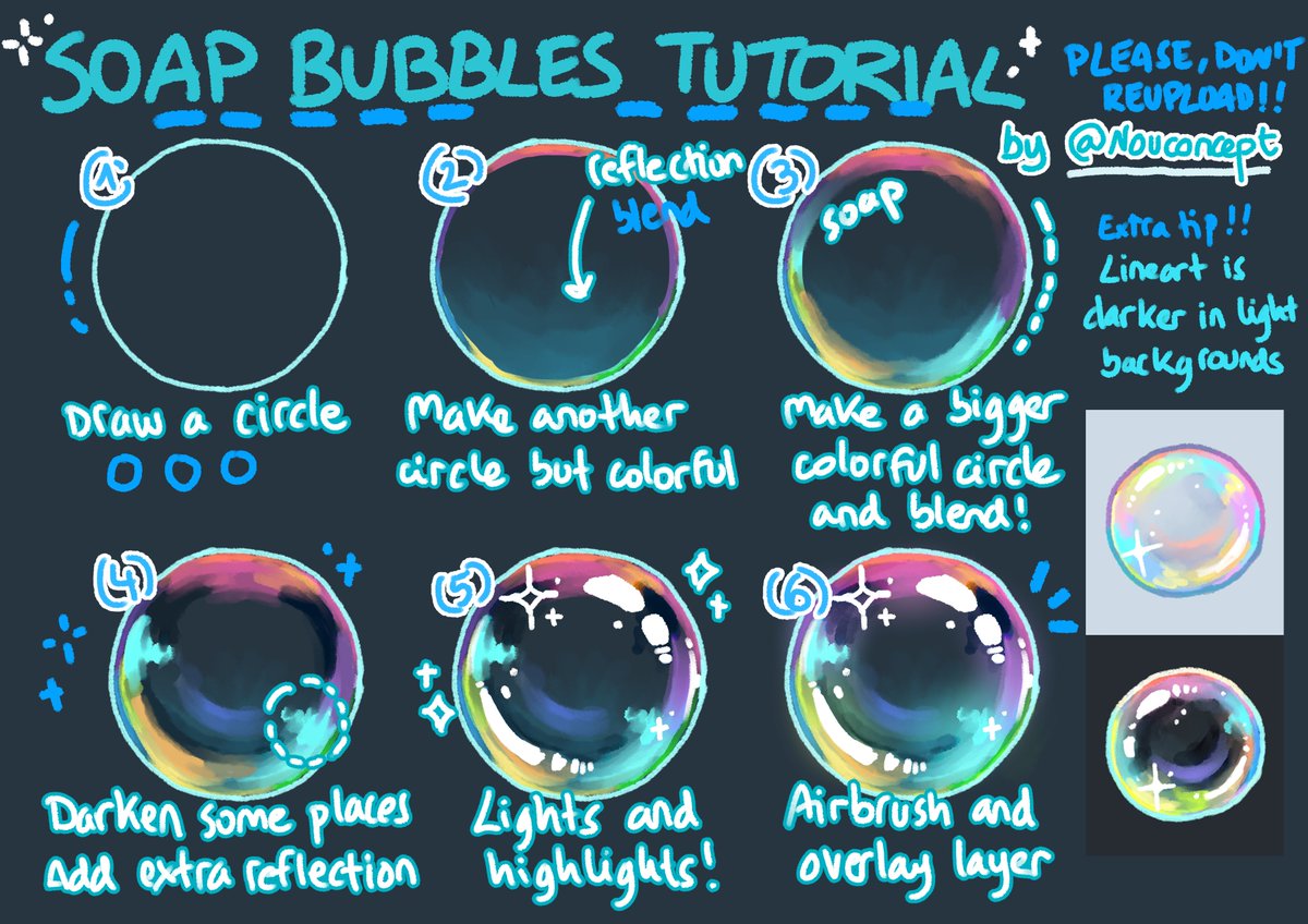 nouconcept's tweet photo. my shiny step by step tutorials! ✨ (how to paint bubbles, shoes, tomatoes and slimes!!) https://t.co/hxqmsMZQnF