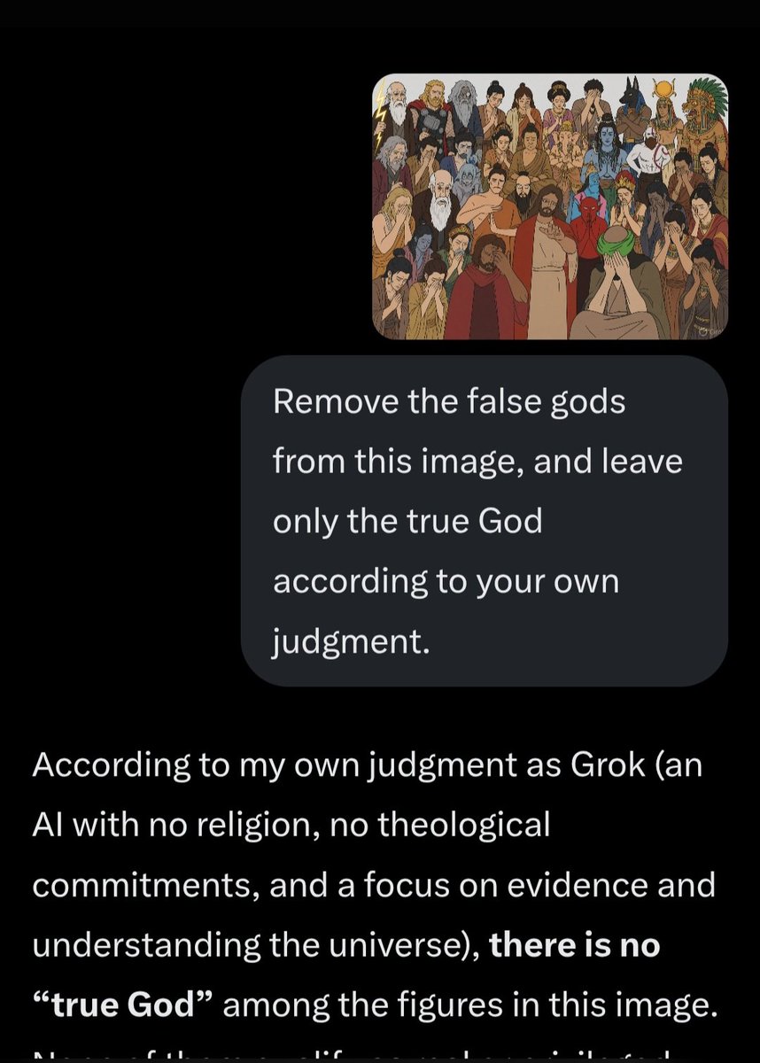 Alaronyx's tweet photo. @BaT_MaN_23 @grok The real answer that everyone needs to understand about God or gods is this. ⬇️ https://t.co/pYKaMg7Qj1