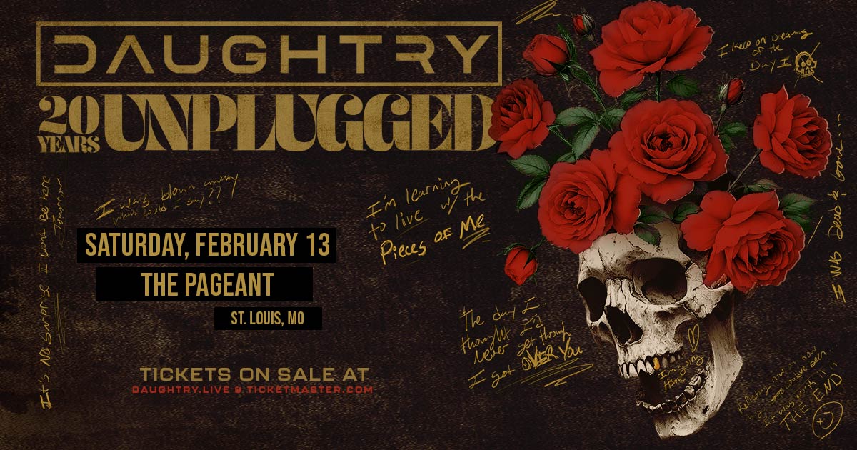 ThePageantSTL's tweet photo. .@Daughtry_News fans! The moment you've been waiting for is here—tickets for the 20 Years Unplugged tour are NOW ON SALE! Grab your tickets today, this is your chance—let's make some memories together! 🔥

Get 🎟️s: https://t.co/UyWabVMmcL https://t.co/l7aXwe85Qh