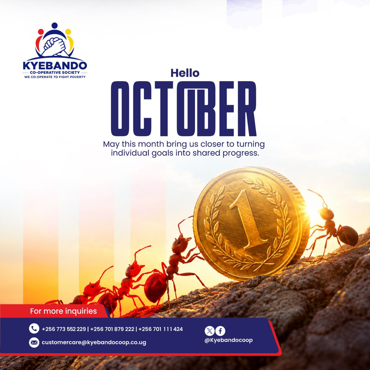 Kyebando_Co's tweet photo. We go further when we work together.
This October, let’s turn individual goals into shared progress. Together, every contribution counts.
#Kyebando #SharedProgress #Cooperation https://t.co/j71wkUyk7v