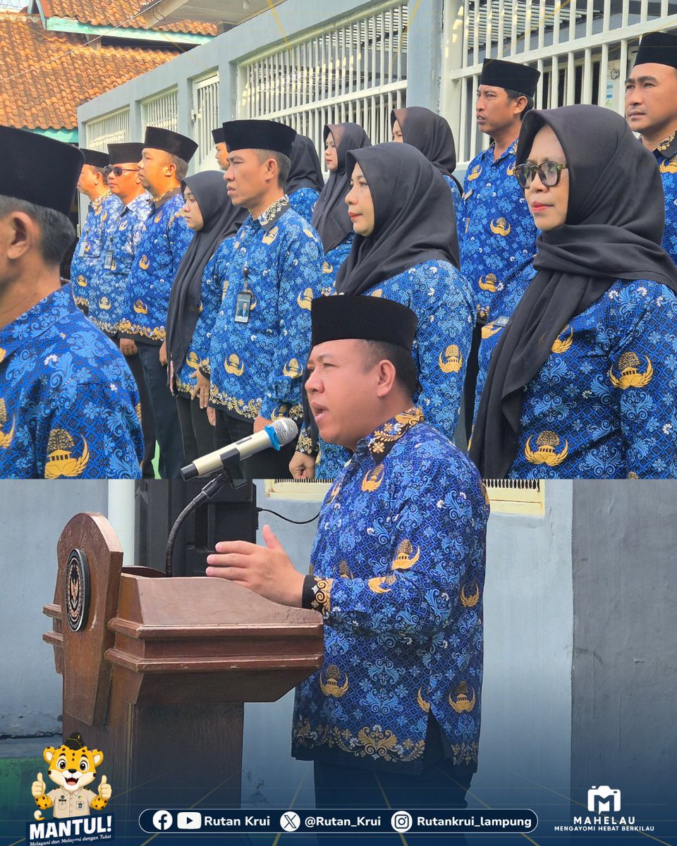RutanKrui's tweet photo. PANCASILA PEMERSATU, SEMANGAT UNTUK TERUS BERKONTRIBUSI!

Rutan Kelas IIB Krui menggelar Upacara Peringatan Hari Kesaktian Pancasila Tahun 2026, Kamis, 1 Oktober 2026, dengan tema “Pancasila Pemersatu Bangsa Menuju Indonesia Berdaulat, Adil, dan Makmur.” https://t.co/K908jnk6Ks