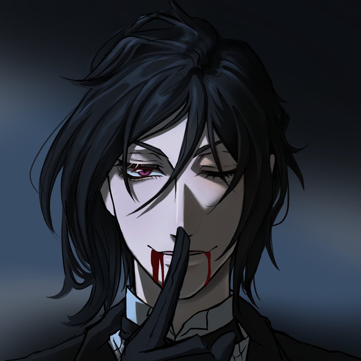 actuallynofun's tweet photo. Shush 🤫 #blackbutler #黒執事 #sebastianmichaelis https://t.co/STDHgstJHc