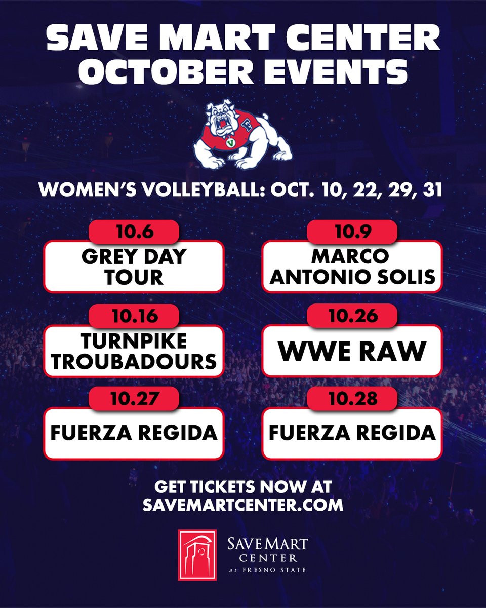 savemartcenter's tweet photo. October events at the Save Mart Center! https://t.co/FqIxlCkjnK