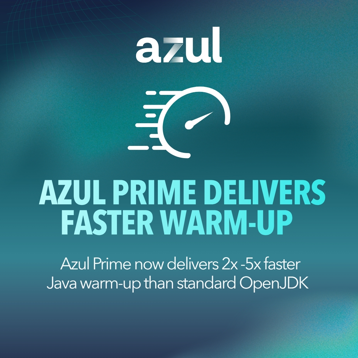 AzulSystems's tweet photo. #AzulPrime now delivers 2x-5x faster #Java warm-up than standard #OpenJDK. Every new JVM instance inherits what its fleet has already learned, instead of starting from zero, so autoscaling gets faster and you over-provision less. https://t.co/OMLjcQTJLk https://t.co/N5bcvr8RZC