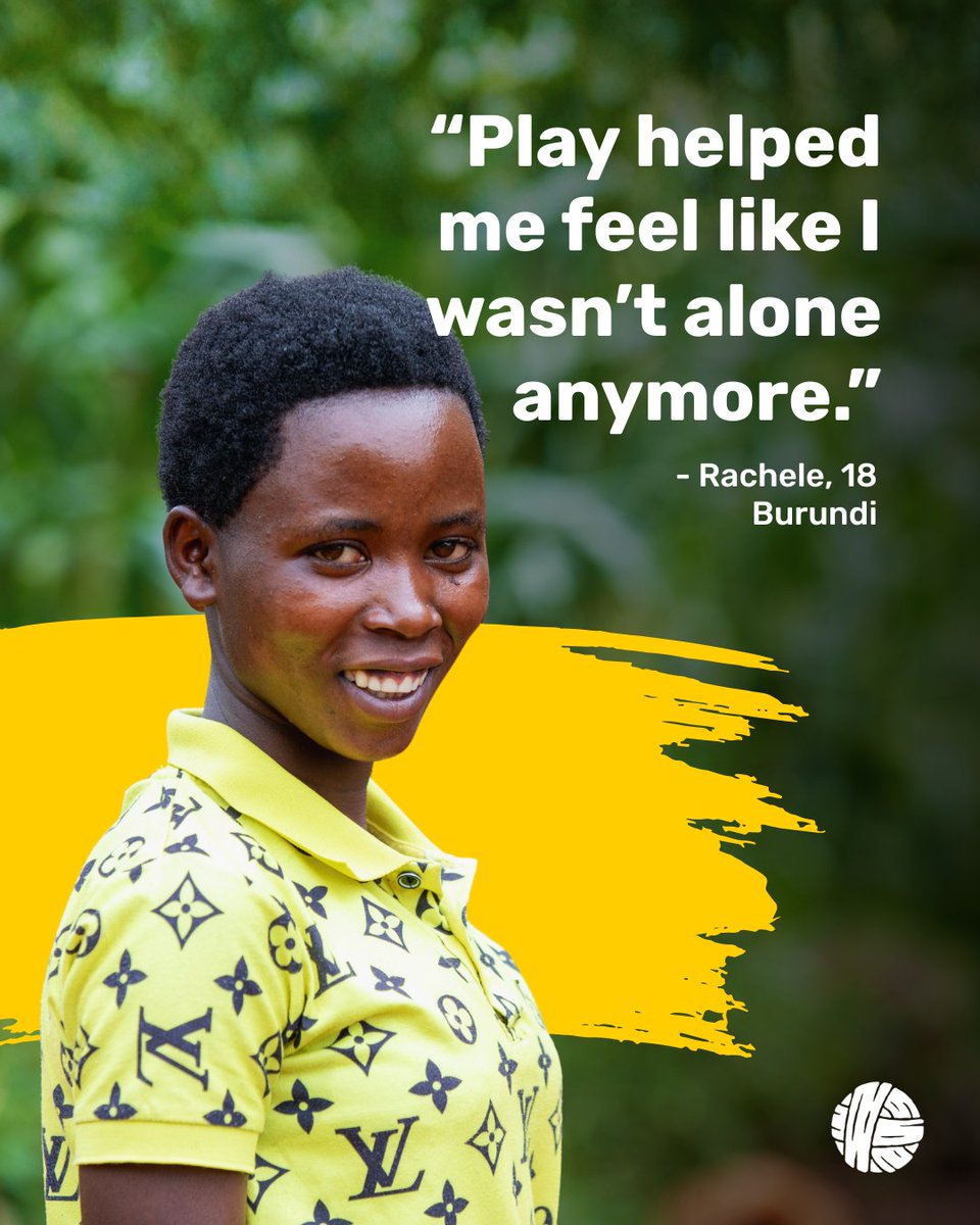 RightToPlay_UK's tweet photo. For many young women in Burundi, stigma and limited access to mental health support mean there is nowhere safe to turn when life becomes overwhelming.  But through sport, Rachele found the safe space she needed – in movement, in play, and in the company of others who understood https://t.co/wKztYdqtDH