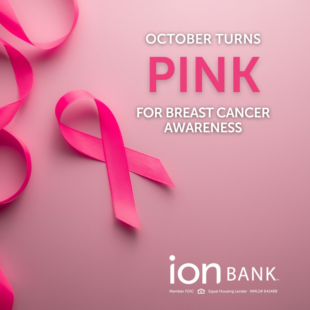 Ion_Bank's tweet photo. We stand with everyone impacted by breast cancer: patients, survivors, caregivers, families and those we remember 🎀 Ion Bank is proud to join our communities in raising awareness and showing support throughout #BreastCancerAwarenessMonth.

#bcam #IonBank https://t.co/gmWh2FHKlg