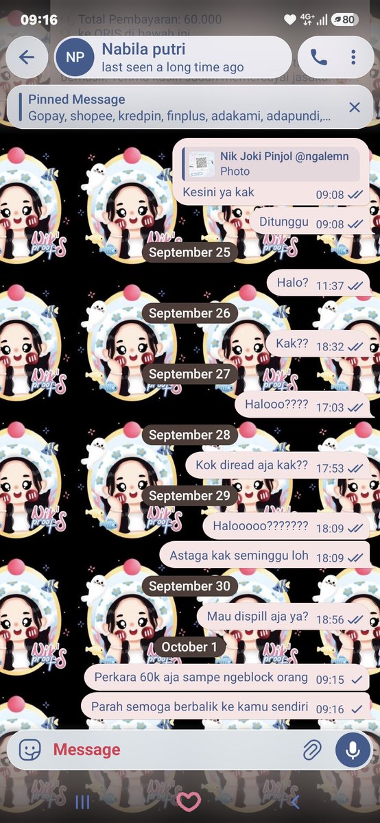 ngalemn's tweet photo. ‼️CUSTOMER HIT N RUN‼️

HANA KHALILA PUTRI
NABILA PUTRI

0895335158452
+62895335158452

Perkara 60k aja gamau bayar. . . Follow up seminggu berakhir diblock. Orang udah dibantuin tapi gatau diri. Kalo masih ada yang tanya aku trusted apa gak, nih liat yaaa‼️

#zonauang #zonaba https://t.co/TRXQ8eNd62