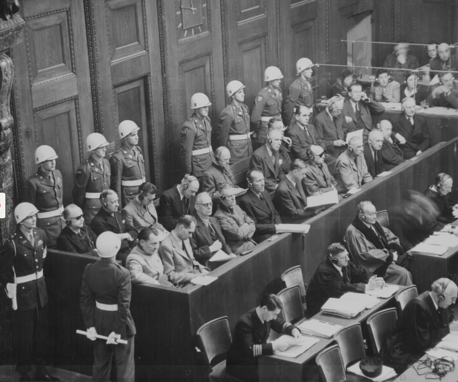 fold3's tweet photo. 80 years ago today, 12 top Nazi officials were sentenced to death as the historic Nuremberg Trials came to a close.

In a powerful stand for international justice, judges and prosecutors from four Allied nations (US, UK, USSR, France) united to hold war criminals accountable. https://t.co/rPOdULmPe5