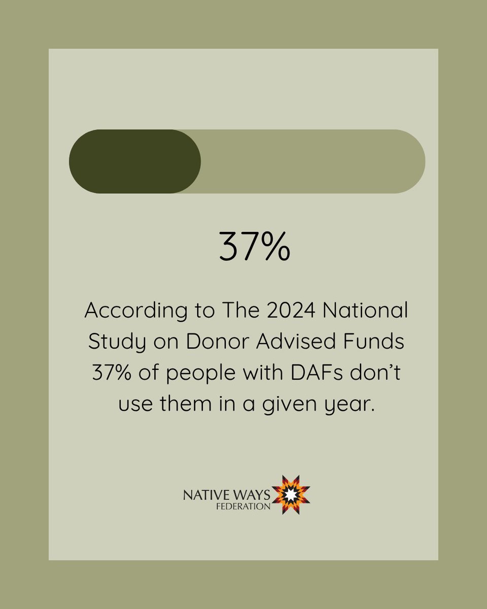 native_ways's tweet photo. #DAFDay is just 1 week away! Let the data work for your Native nonprofit. This week, make sure your supporters know you accept DAF gifts and invite them to recommend a grant to your organization on DAF Day, October 8. #GiveNative #NativeNonprofit https://t.co/qw5u7iqGir
