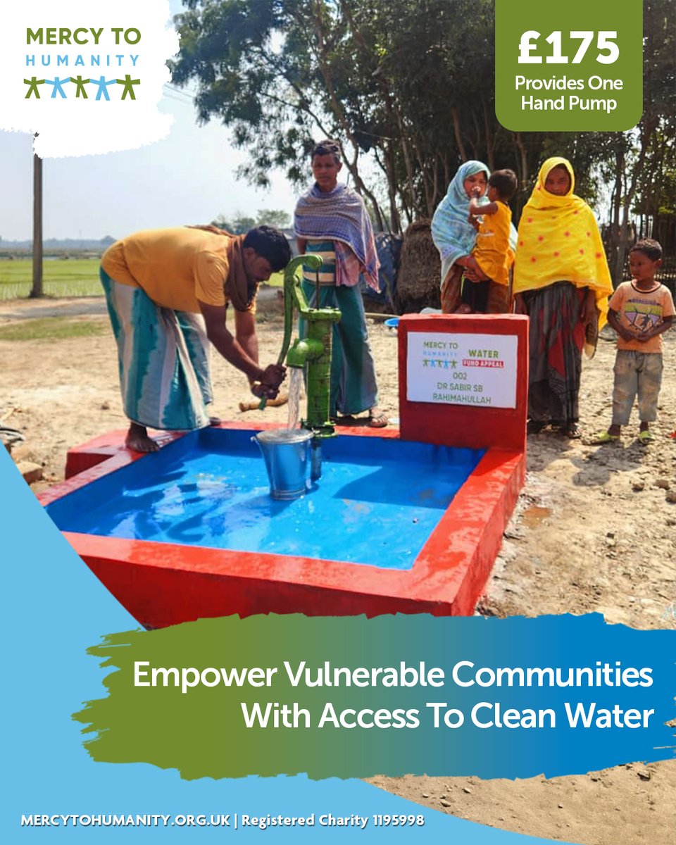 MercyToHumanity's tweet photo. 🤔 How do we ensure our charity goes further?

By establishing the means for those who are less fortunate to 𝘀𝘂𝘀𝘁𝗮𝗶𝗻 𝘁𝗵𝗲𝗺𝘀𝗲𝗹𝘃𝗲𝘀.

🚰 And by providing regular access to clean water.
🌸 We 𝗵𝗲𝗹𝗽 𝗰𝗼𝗺𝗺𝘂𝗻𝗶𝘁𝗶𝗲𝘀 𝘁𝗵𝗿𝗶𝘃𝗲.

So head on over to our Water Fund.

Give the best of charities,
and make a meaningful difference.

🔗 𝘋𝘰𝘯𝘢𝘵𝘪𝘰𝘯 𝘓𝘪𝘯𝘬:  https://t.co/KfI0HyiigQ