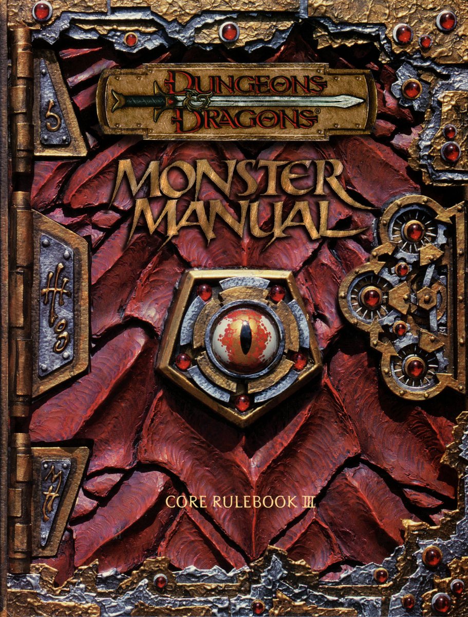 FRWiki's tweet photo. 26 Years Ago: Monster Manual 3e was released.

One the core rulebooks for 3e, it updated 321 older monsters to third edition rules. It was awarded the Origins Award for Best Graphic Design.
 #dnd #TBThursday #tbt

https://t.co/2CxYMsy4aI https://t.co/s4yEkO6viV