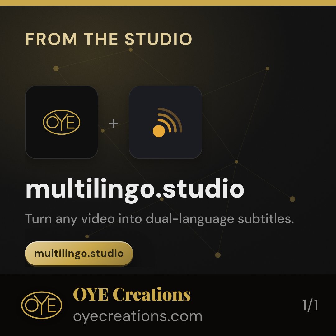 OYEllc's tweet photo. Built one person, one studio. made it because I needed it. now it's live.

#buildinpublic #solopreneur #indiemaker #shipit #oyecreations https://t.co/irzSA4R8ye