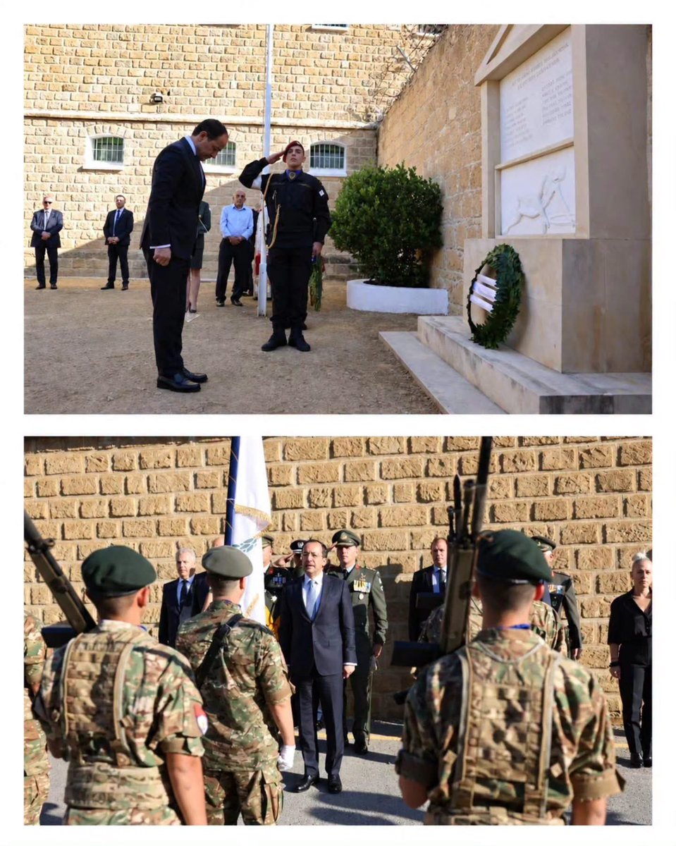 CYpresidency's tweet photo. «Είμαστε δικαιολογημένα περήφανοι για τη χώρα μας», δήλωσε ο Πρόεδρος της Δημοκρατίας με τη λήξη της στρατιωτικής παρέλασης της 1ης Οκτωβρίου, με την ευκαιρία της 66ης επετείου της Ανεξαρτησίας της Κυπριακής Δημοκρατίας. Παρά το γεγονός ότι 14 χρόνια μετά την ίδρυσή της υπέστη τη βάρβαρη τουρκική εισβολή και για 52 τώρα χρόνια τη συνεχιζόμενη κατοχή, η Κυπριακή Δημοκρατία, χάρη στον κυπριακό λαό, έχει προοδεύσει, έχει αναπτυχθεί, έχει αναβαθμιστεί. Ξεκάθαρος στόχος και επιδίωξη είναι η συνεχής αναβάθμιση της χώρας μέσα από την ενίσχυση και τον εκσυγχρονισμό όλων των παραγόντων ισχύος, εσωτερικών και εξωτερικών, με βασική συνιστώσα μια ισχυρή, ανταγωνιστική και ανθεκτική οικονομία που επιτρέπει την αντιμετώπιση προκλήσεων και την επένδυση στην υγεία, στην παιδεία, στο κράτος δικαίου, στο στεγαστικό και σε όλους εκείνους τους τομείς που βελτιώνουν την καθημερινότητα του πολίτη.

Η ενίσχυση όλων των παραγόντων ισχύος της χώρας εξυπηρετεί και την υπ’ αριθμόν ένα προτεραιότητα, που δεν είναι τίποτε άλλο από τον τερματισμό της κατοχής, την απελευθέρωση και την επανένωση της πατρίδας. Στο ίδιο πλαίσιο ενισχύεται συνεχώς και η αποτρεπτική ισχύς της Κυπριακής Δημοκρατίας, μέσα από την αναβάθμιση των εξοπλιστικών προγραμμάτων, των ναυτικών και αεροπορικών υποδομών και, πρωτίστως, μέσα από την επένδυση στο ανθρώπινο δυναμικό της Εθνικής Φρουράς. Την ίδια στιγμή, η παρουσία ξένων αγημάτων από τη Γαλλία, τις Ηνωμένες Πολιτείες, τη Βρετανία και την Αίγυπτο αποτελεί ένδειξη των συνεργασιών της Κυπριακής Δημοκρατίας και της αναβάθμισης της χώρας.

Στο πλαίσιο των εκδηλώσεων, ο Πρόεδρος της Δημοκρατίας παρέστη στο τρισάγιο στους τάφους των ηρώων και κατέθεσε στεφάνια στα Φυλακισμένα Μνήματα, στον ανδριάντα του Αρχιεπισκόπου Μακαρίου Γ΄ και στο Μνημείο Δημοκρατίας και Αντίστασης, ενώ δέχθηκε και τον Υπουργό Εθνικής Άμυνας της Ελλάδας κ. Νίκο Δένδια.

Χρόνια πολλά στην Κυπριακή Δημοκρατία.🇨🇾

1/3…
