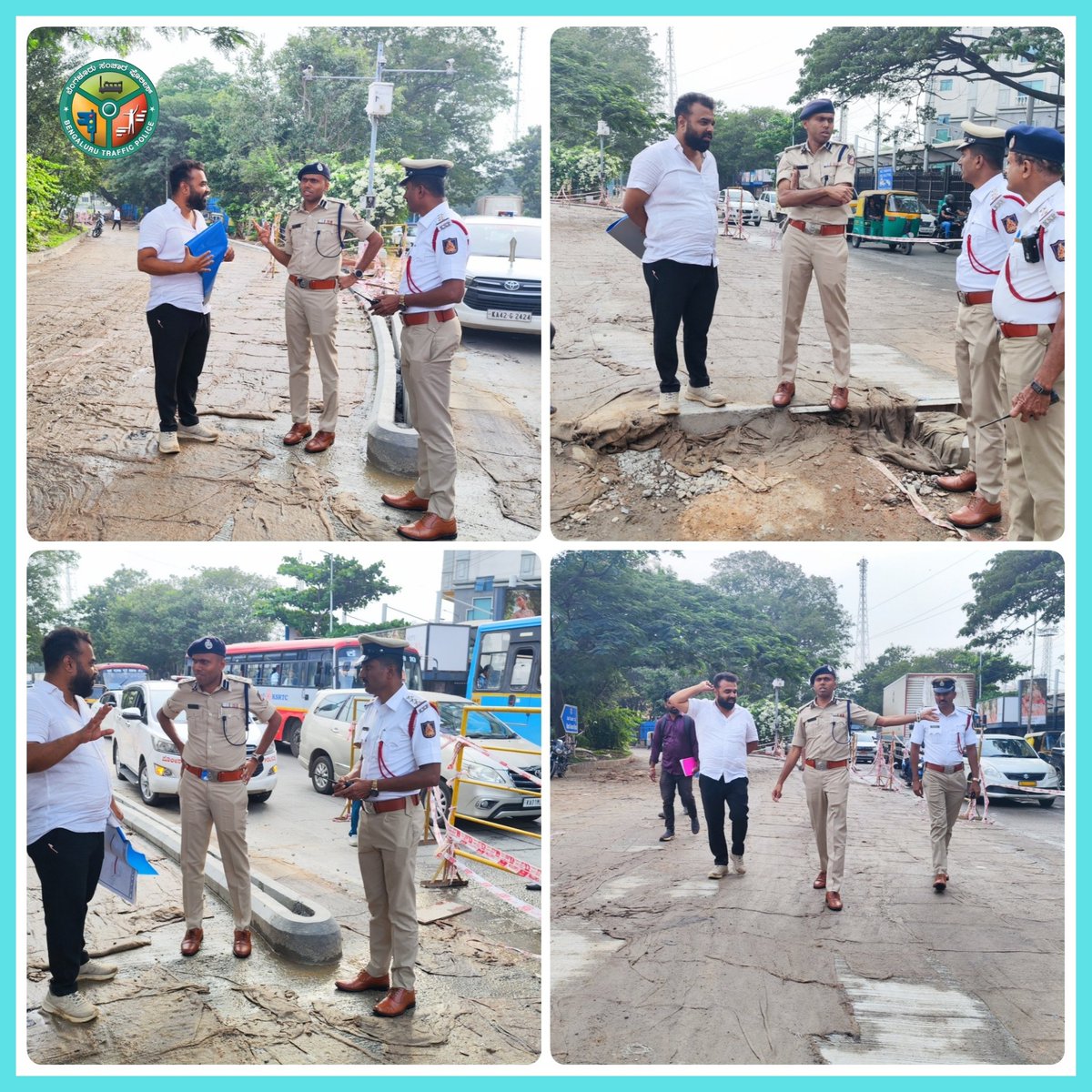 DCPTrWestBCP's tweet photo. ಈ ದಿನ ಹೈ ಗ್ರೌಂಡ್ ಸಂಚಾರ ಪೊಲೀಸ್ ಠಾಣಾ ವ್ಯಾಪ್ತಿಯ ಓಲ್ಡ್ ಜೆಡಿಎಸ್ ಜಂಕ್ಷನ್ ಗೆ ಭೇಟಿ ನೀಡಿ, ಸದರಿ ಜಂಕ್ಷನ್ ನಲ್ಲಿ ಉಂಟಾಗುತ್ತಿರುವ ಸಂಚಾರ ದಟ್ಟಣೆಯನ್ನು ಪರಿಶೀಲಿಸಿ,  ಪ್ರಗತಿಯಲ್ಲಿರುವ ಕಾಮಗಾರಿಯ ಬಗ್ಗೆ ಸಂಬಂಧಪಟ್ಟ ಗುತ್ತಿಗೆದಾರರೊಂದಿಗೆ ಚರ್ಚಸಿ, ಸುಗಮ ಸಂಚಾರಕ್ಕೆ ಅನುವು ಮಾಡಿಕೊಡಲು ತಿಳಿಸಲಾಯಿತು. https://t.co/QYwOW57Ujn