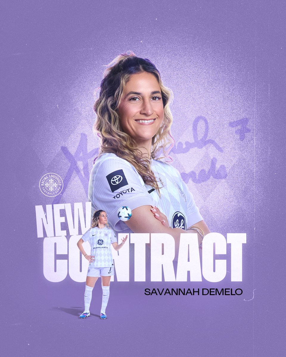 RacingLouFC's tweet photo. Sav's here to stay 🥰

Racing Louisville FC and star midfielder Savannah DeMelo have agreed to a new contract through the 2027 season, with a club option for 2028. DeMelo will be available for selection for Saturday's match against the Utah Royals. 

7️⃣ https://t.co/Dt37MzJ5dZ https://t.co/WC4ZFqauoO