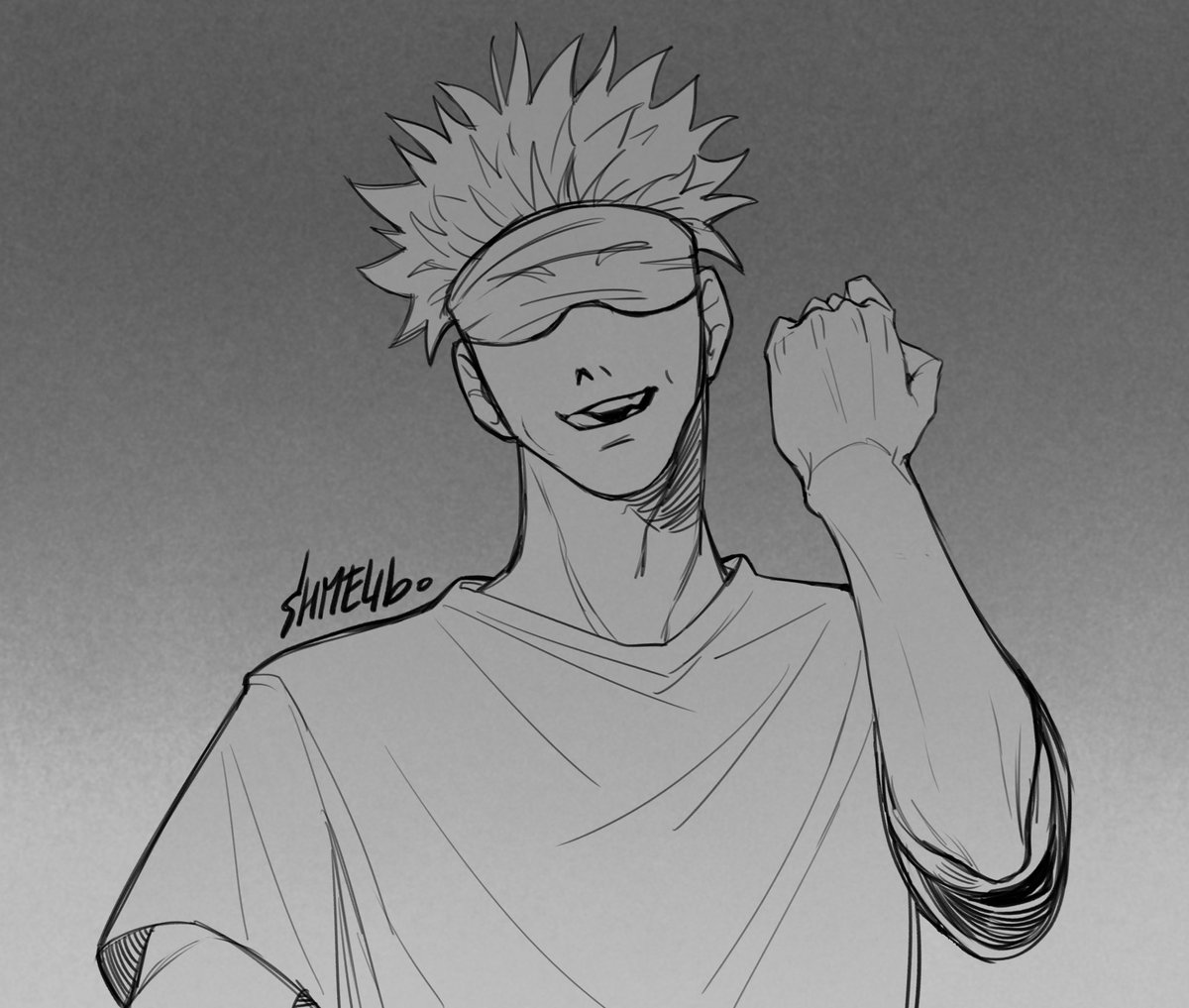 SSHHMMEEL's tweet photo. Who bro think he is, oh right, it’s Satoru Gojo 
#satorugojo #gojo #jjk https://t.co/fEEn7LMRCA