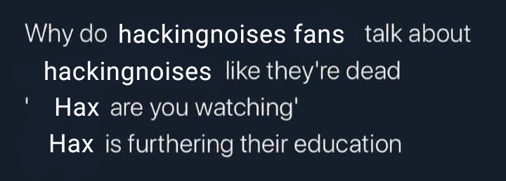 mikannism's tweet photo. I miss hax hackingnoises too 😔 https://t.co/gEBHpBzK3b