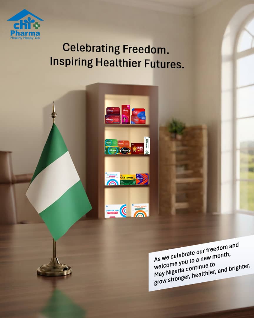 chipharma's tweet photo. A nation of strength, hope and possibility. ๐ณ๐ฌ Wishing all Nigerians a healthy and prosperous new month. Happy Independence Day! #NigeriaAt66 #CHIPharma https://t.co/ha8agUqhNS