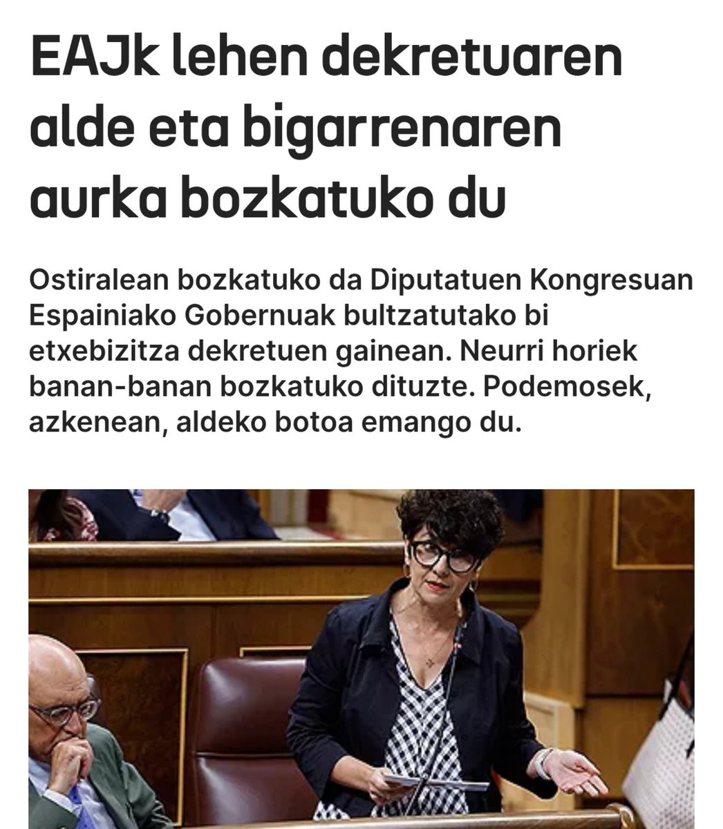ideiazabaldub's tweet photo. 🤬| Putrerik handienak etxean ditugu! 

Errealitatea gainetik pasako zaie, argi izan dezatela.

PP = VOX = PNV = Junts 
KOALIZIO ATZERAKOIA

ETXEBIZITZA EZ DA NEGOZIOA! https://t.co/RaxbSR2hG1