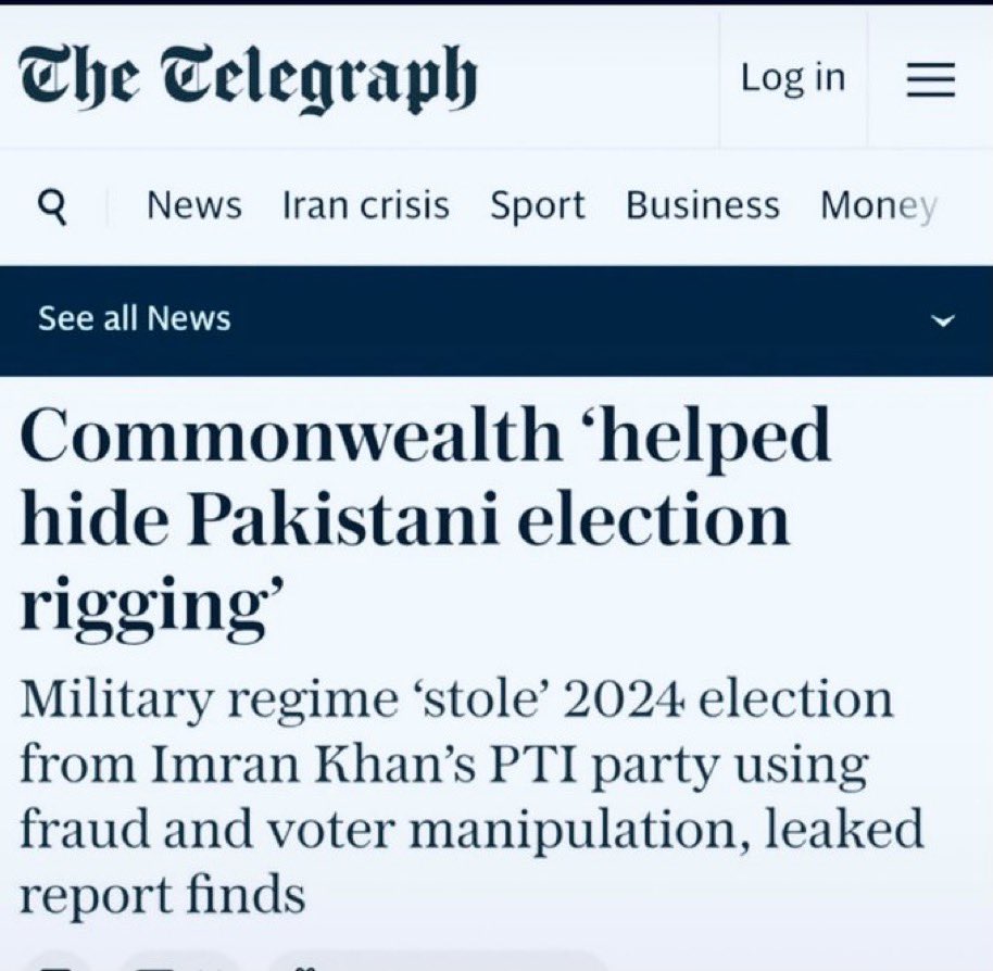 UKPTIOfficial's tweet photo. A reminder as we fight for the truth and justice to be done:

Leaked Commonwealth report from 2024 was never published; found the election was rigged and suppressed after pressure. In other words, the mandate was stolen.

#اکتوبر4_آغاز_مزاحمت https://t.co/Ah3o05r014