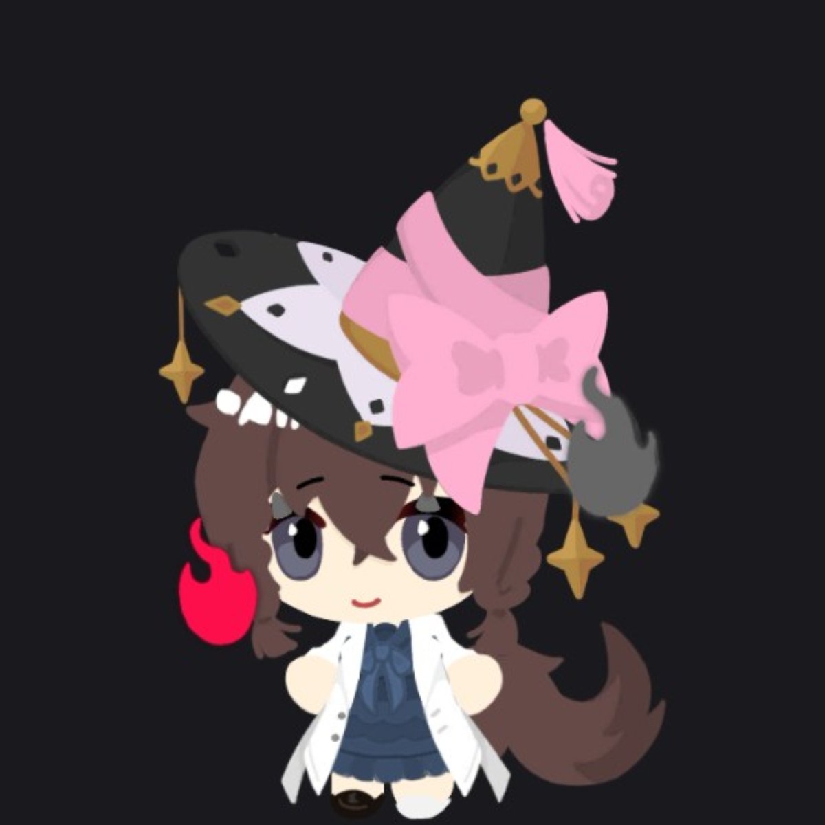 Bouquetful's tweet photo. "In addition, I will also be dressing as a witch for this Halloween! Look at my witch hat that I made, alongside these flying wisps I found wandering around Tracen!" (^^)

💐 Character is made by using Character House on Steam! https://t.co/6eMhOrlJ7I
