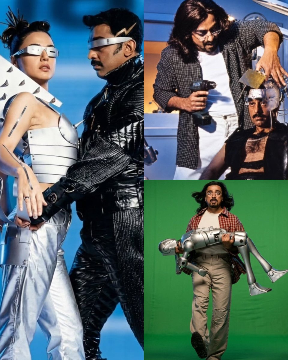 CineAlpha1's tweet photo. Many people don’t know that Kamal Haasan and Preity Zinta were the original choices for Robot. In 2001, they even did a photoshoot for the movie, but due to budget issues, the project couldn’t move forward and was eventually shelved.

Then, nine years later, in 2010, we witnessed history being made, with Rajinikanth delivering one of the best performances of his career.

Till 2015:

Shankar >>>>> Any Indian Director