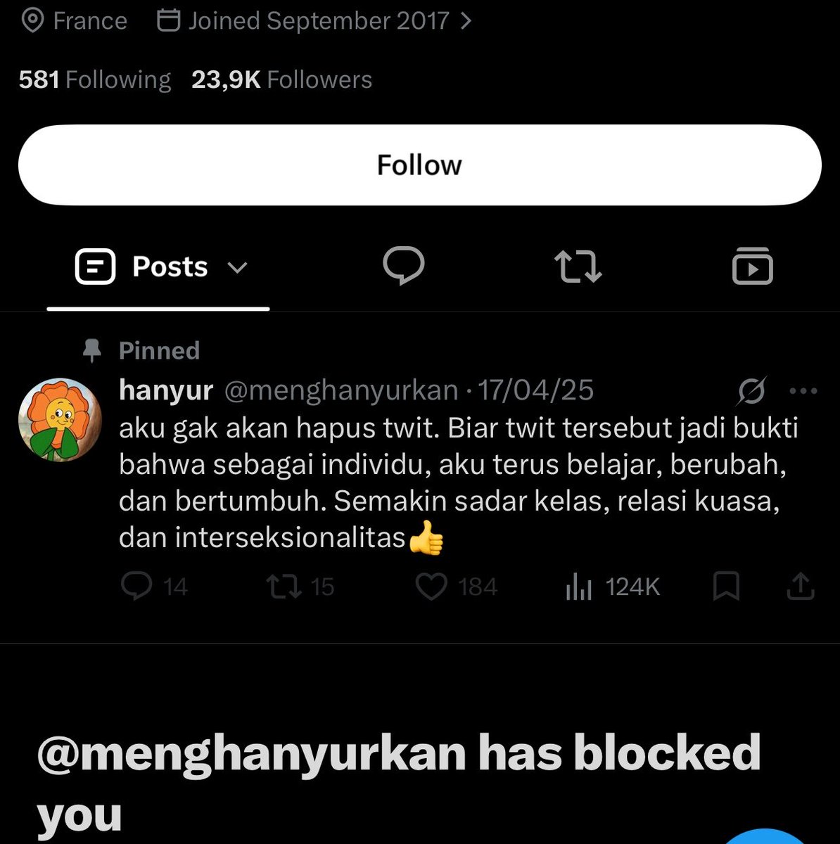 bvffclassic's tweet photo. blocking an account purely seeking “justice” for a survivor to “protect” your rapist friend isn't self-care. it's active enablement btw. congrats, you're officially rapist apologists. :)
@cucunyasoekiman @menghanyurkan https://t.co/akuPprEsub