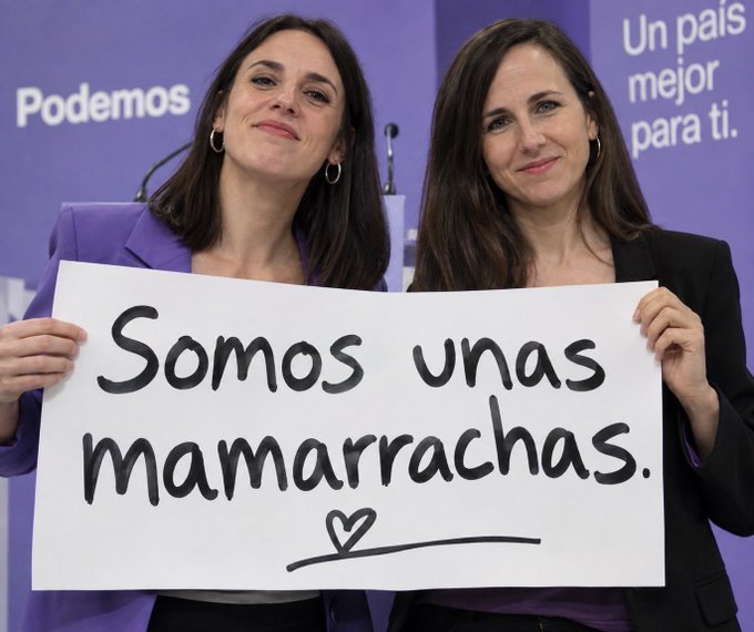 calamar25198's tweet photo. @ionebelarra Al tiempo estas dos pajaras a la cárcel,, Con Perrosanchez y toda la banda https://t.co/yaVUciX4JW