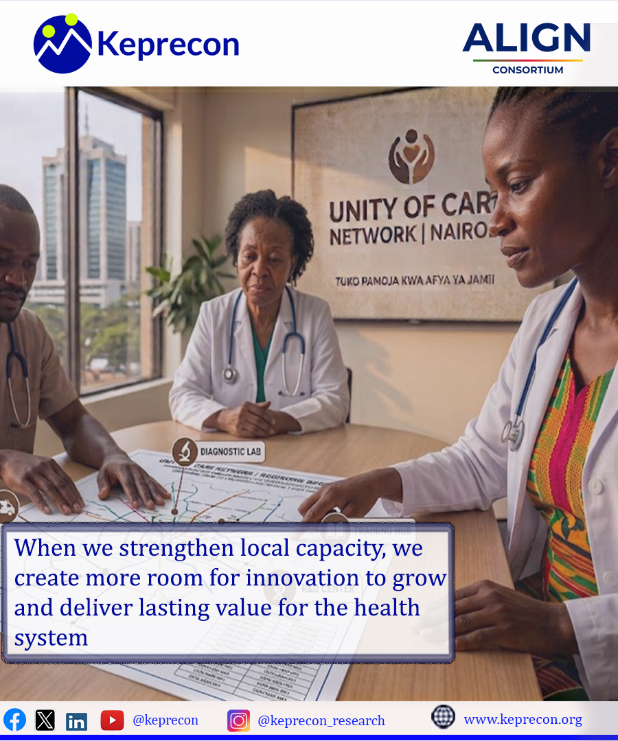 keprecon's tweet photo. Turning health innovation into solutions that can last requires more than a good idea. It requires the capacity, systems and investment to take that idea from development to production and practical use.

Local manufacturing provides an important link between innovation and impact. When we strengthen the ability to develop and produce medicines, health technologies, equipment and other essential products locally, we create more opportunities for research and innovation to translate into solutions that respond to our health needs.

This means investing not only in infrastructure and technology, but also in the people, skills, financing and systems that make sustainable production possible. It also creates opportunities for local expertise and enterprise to grow while strengthening health supply chains.
#AlignKenya #HealthInnovation #AlignConsortium #HealthInnovation

@MOH_Kenya @KenyaMedics_KMA @MediaCouncilK
@kenyadental @PSofKenya @RuphaKenya
@DukeGhic @ppbkenya @KenyaGovernors @Kmtc_official