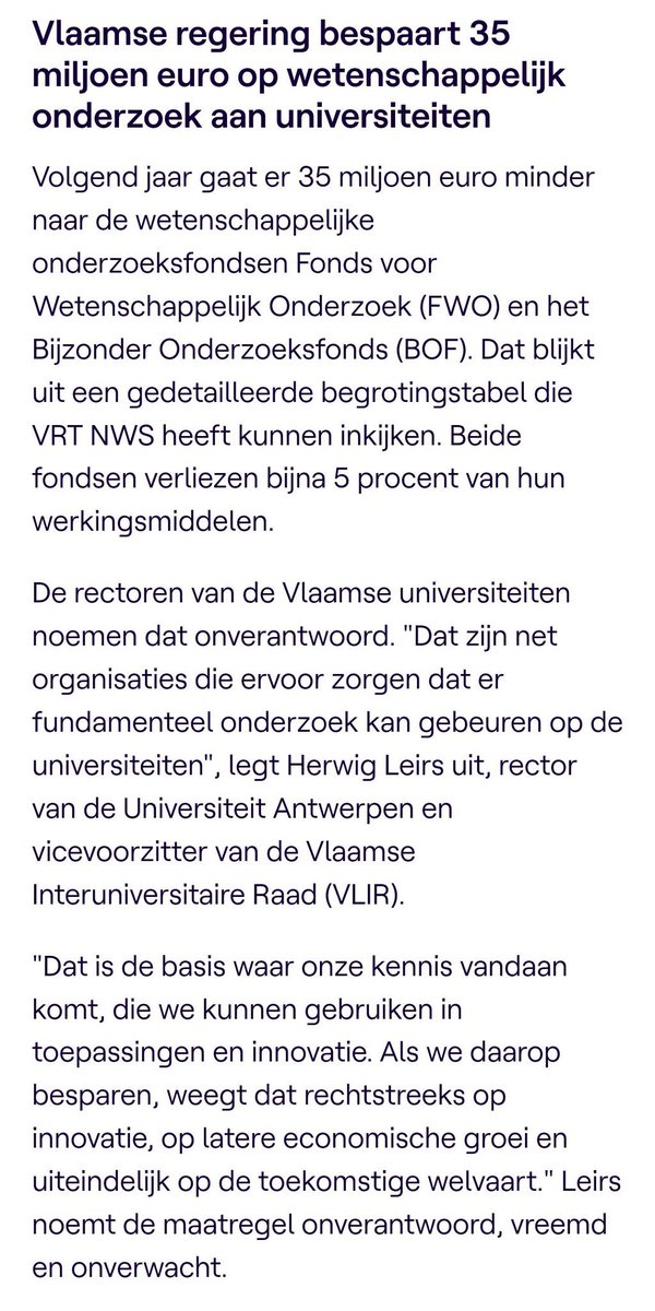 LauRademakers1's tweet photo. Paardenjumpings, aromatherapie en dorpsluchthavens, JA. 

Fundamenteel onderzoek naar kanker-vaccins, kernfusie, astrobiologie, next-gen chips of een geneesmiddel tegen Alzheimer NEE. 

De Vlaamse Regering weet eigenlijk gewoon niet waar de motor van onze welvaart en groei ligt. https://t.co/faAQQEWdNB