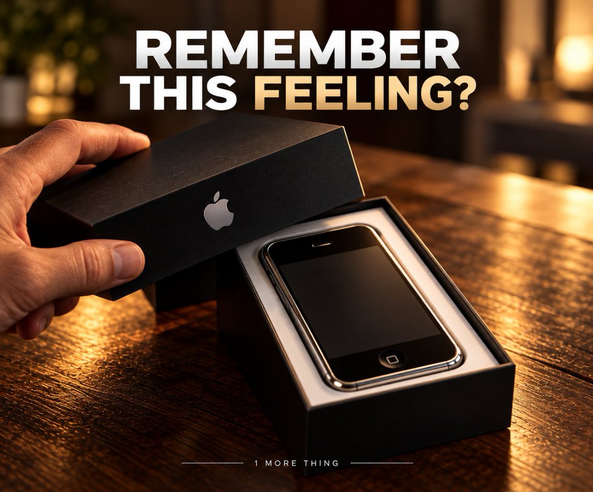1MoreThingApple's tweet photo. There was something different about opening a new Apple product 10–15 years ago.
Maybe it was Apple.
Maybe it was us.
But I miss that feeling.
Will the iPhone Duo bring back that feeling? https://t.co/yjkxUP3qys