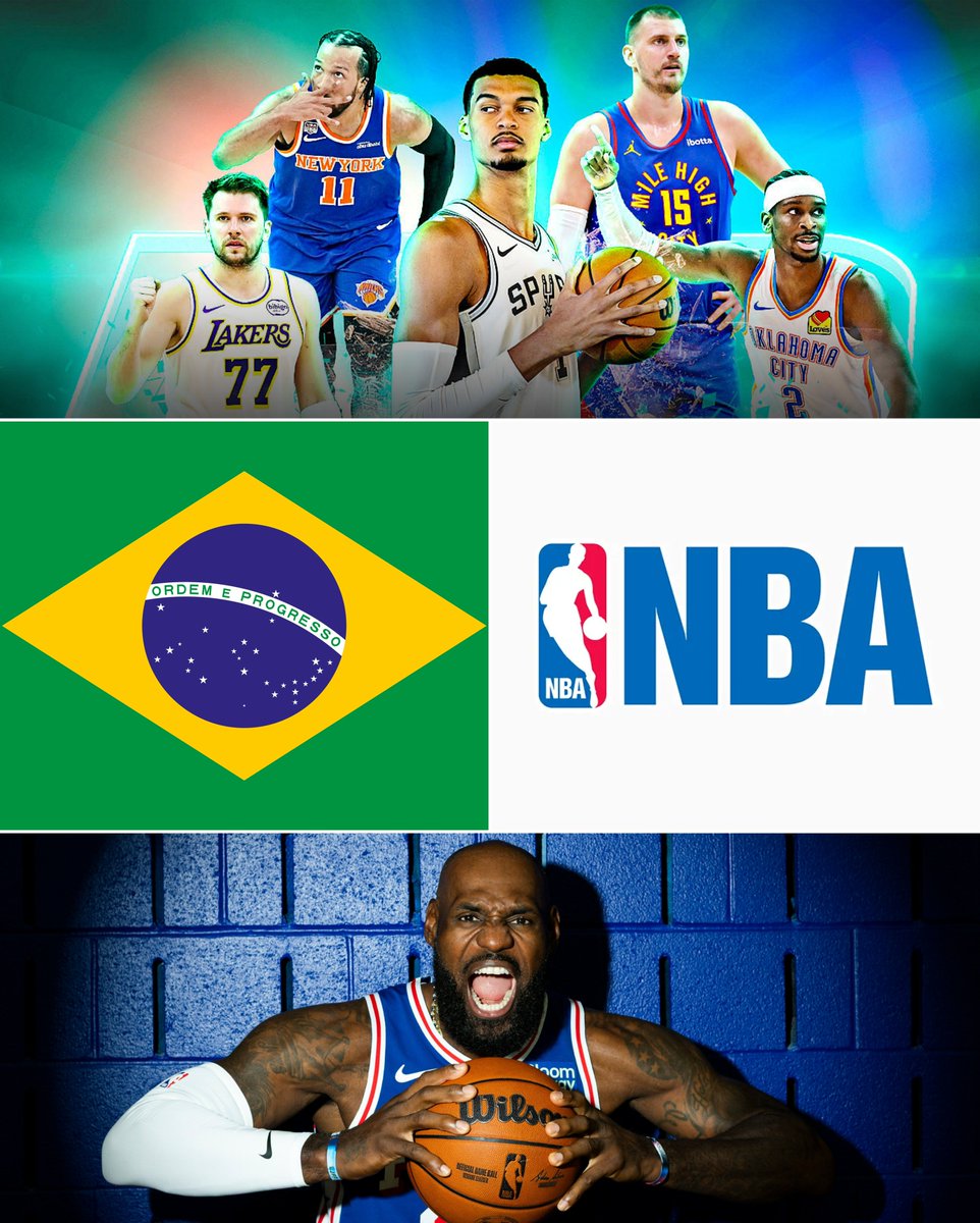 brasilcoast2's tweet photo. 🚨🚨🚨🚨🚨🚨URGENTE:

REVELADO a quantidade de jogos da NBA que serão transmitidos no Brasil nessa temporada!

⚠️ JOGOS NA ESPN+PRIME POR TIMES:

Lakers — 46
Spurs — 42
76ers — 41
Knicks — 40
Warriors — 35
Nuggets — 33
Celtics — 32
Thunder — 32
Heat — 31
Timberwolves — 29
Mavericks — 25
Pistons — 23
Rockets — 23
Cavaliers — 18
Hawks — 15
Pacers — 14
Clippers — 12
Blazers — 12
Magic — 11
Raptors — 11
Bulls — 10
Wizards — 10
Suns — 10
Hornets — 7
Jazz — 6
Kings — 5
Bucks — 4
Nets — 4
Pelicans — 4
Grizzlies — 3

———-

🔵 PRIME VÍDEO:
• 142 partidas
• 6 jogos do play in EXCLUSIVOS
• Fase final da Copa da NBA EXCLUSIVA 
• Finais do Leste EXCLUSIVO

⚠️ JOGOS POR EQUIPES DO LESTE NO PRIME:

- Celtics, Knicks e 76ers: 19 - Miami Heat: 13 - Detroit Pistons: 11 - Atlanta Hawks: 8 - Indiana Pacers: 6 - Raptors e Wizards: 5 - Bulls e Cavaliers: 4 - Hornets e Magic: 3 - Bucks: 1 - Nets: 0

⚠️ JOGOS POR EQUIPES DO OESTE NO PRIME: 

- Lakers: 25 - Spurs: 21 - Warriors: 19 - Thunder: 17 - Nuggets e Rockets: 12 - Mavericks e Timberwolves: 11 - Blazers: 6 - Clippers: 5 - Jazz: 4 - Suns: 3 - Pelicans: 2 - Grizzlies e Kings: 1

———

🔴 ESPN/Disney+:
• 160 partidas
• Rodada de Natal EXCLUSIVA 
• Finais do Oeste EXCLUSIVO

⚠️ JOGOS POR EQUIPES DO LESTE NA ESPN: 

- 76ers: 22 - Knicks: 21 - Heat: 18 - Cavaliers: 14 - Celtics: 13 - Pistons: 12 - Pacers e Magic: 8 - Hawks: 7 - Bulls e Raptors: 6 - Wizards: 5 - Nets e Hornets: 4 - Bucks: 3

⚠️ JOGOS POR EQUIPES DO OESTW NA ESPN: 

- Nuggets, Lakers e Spurs: 21 - Timberwolves: 18 - Warriors: 16 - Thunder: 15 - Mavericks: 14 - Rockets: 11 - Clippers e Suns: 7 - Blazers: 6 - Kings: 4 - Grizzlies, Pelicans e Jazz: 2

🗞️ - @hoops_brasil 
🔗 - https://t.co/pNLPPY3MoY