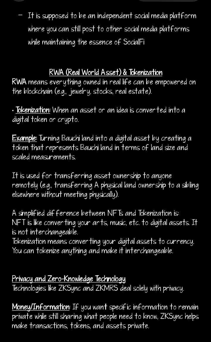 Olupeters_'s tweet photo. Tuesday class

Week 2, Day 2 ✅
Explanation of Concepts in Web3(Continuation)

@CyrusOlogun @itsSh0la @peetahlaw__ @highchiefebuka

#CryptoWithShola https://t.co/M3gHslISY0