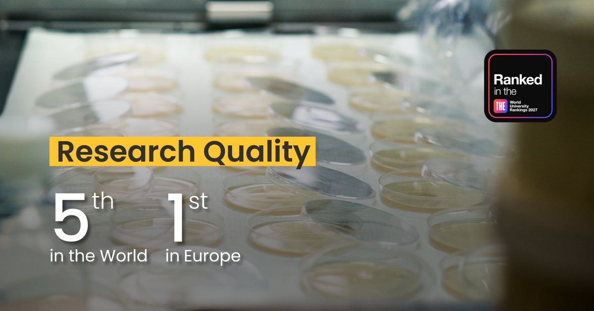 MyUniSR's tweet photo. #UniSR è 5° al mondo e 1° in Europa per Research Quality nel THE World University Rankings 2027: due posizioni in più per qualità e impatto della ricerca. Scopri di più👉https://t.co/nwSAix17BN https://t.co/lnxFz3Lxkx